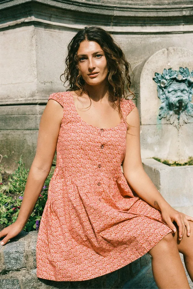 Dresses The Roberta Dress Vermillion Vine 8211 Christy Dawn Women