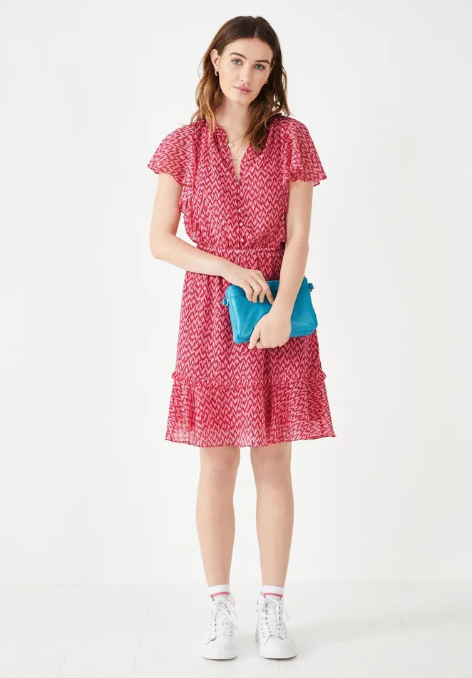 Dresses Women Hush Fifi Mini Dress Zig Zag Pink Red