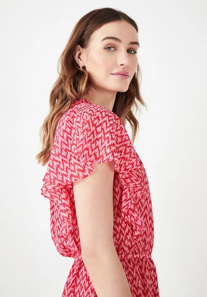 Dresses Women Hush Fifi Mini Dress Zig Zag Pink Red