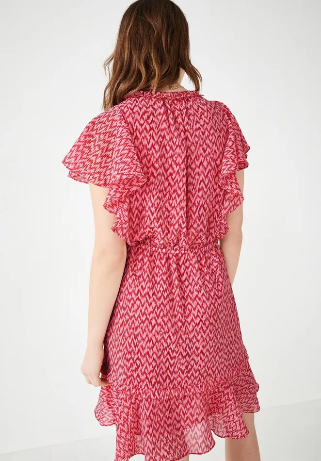 Dresses Women Hush Fifi Mini Dress Zig Zag Pink Red
