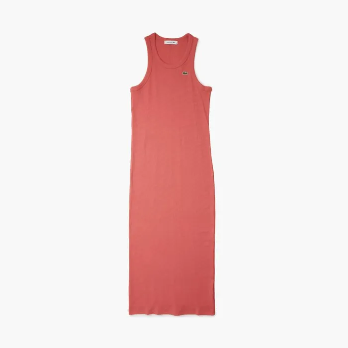 Dresses Women Lacoste Womens Sleeveless Organic Cotton Dress Pink Zv9