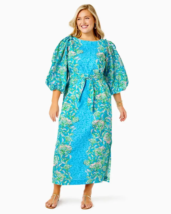 Dresses Women Lilly Pulitzer Barbara 34 Sleeve Cotton Maxi Dress Cumulus Blue Chick Magnet Engineered Woven Dress Dresses Women Lilly Pulitzer Barbara 34 Sleeve Cotton Maxi Dress Cumulus Blue Chick Magnet Engineered Woven Dress