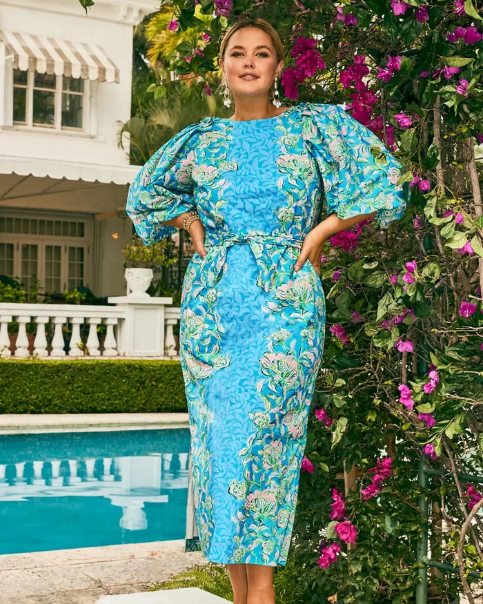 Dresses Women Lilly Pulitzer Barbara 34 Sleeve Cotton Maxi Dress Cumulus Blue Chick Magnet Engineered Woven Dress Dresses Women Lilly Pulitzer Barbara 34 Sleeve Cotton Maxi Dress Cumulus Blue Chick Magnet Engineered Woven Dress