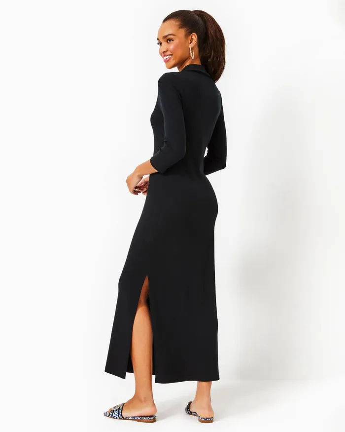 Dresses Women Lilly Pulitzer Deacon 34 Sleeve VNeck Cotton Maxi Dress Aegean Navy Beach Path Dresses Women Lilly Pulitzer Deacon 34 Sleeve VNeck Cotton Maxi Dress Aegean Navy Beach Path