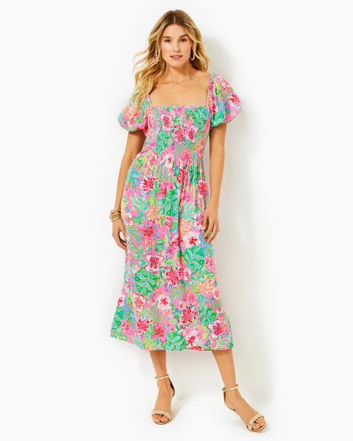 Dresses Women Lilly Pulitzer Geri OffTheShoulder Midi Dress Resort White Swirly Fern Scalloped Eyelet Dresses Women Lilly Pulitzer Geri OffTheShoulder Midi Dress Resort White Swirly Fern Scalloped Eyelet