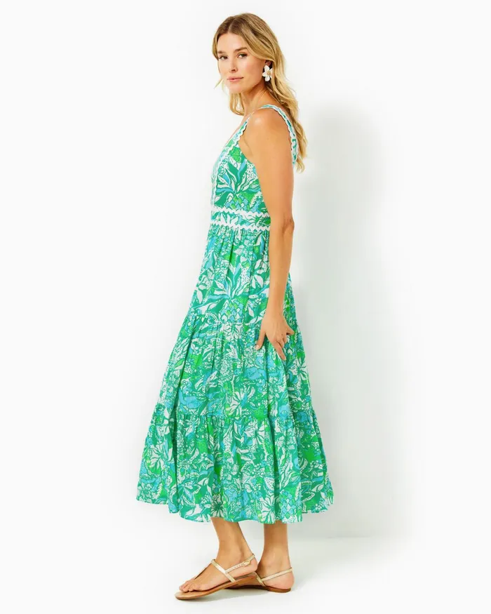 Dresses Women Lilly Pulitzer Geri OffTheShoulder Midi Dress Resort White Swirly Fern Scalloped Eyelet Dresses Women Lilly Pulitzer Geri OffTheShoulder Midi Dress Resort White Swirly Fern Scalloped Eyelet