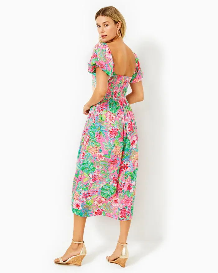 Dresses Women Lilly Pulitzer Geri OffTheShoulder Midi Dress Resort White Swirly Fern Scalloped Eyelet Dresses Women Lilly Pulitzer Geri OffTheShoulder Midi Dress Resort White Swirly Fern Scalloped Eyelet
