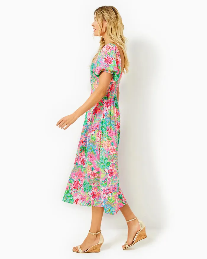 Dresses Women Lilly Pulitzer Geri OffTheShoulder Midi Dress Resort White Swirly Fern Scalloped Eyelet Dresses Women Lilly Pulitzer Geri OffTheShoulder Midi Dress Resort White Swirly Fern Scalloped Eyelet