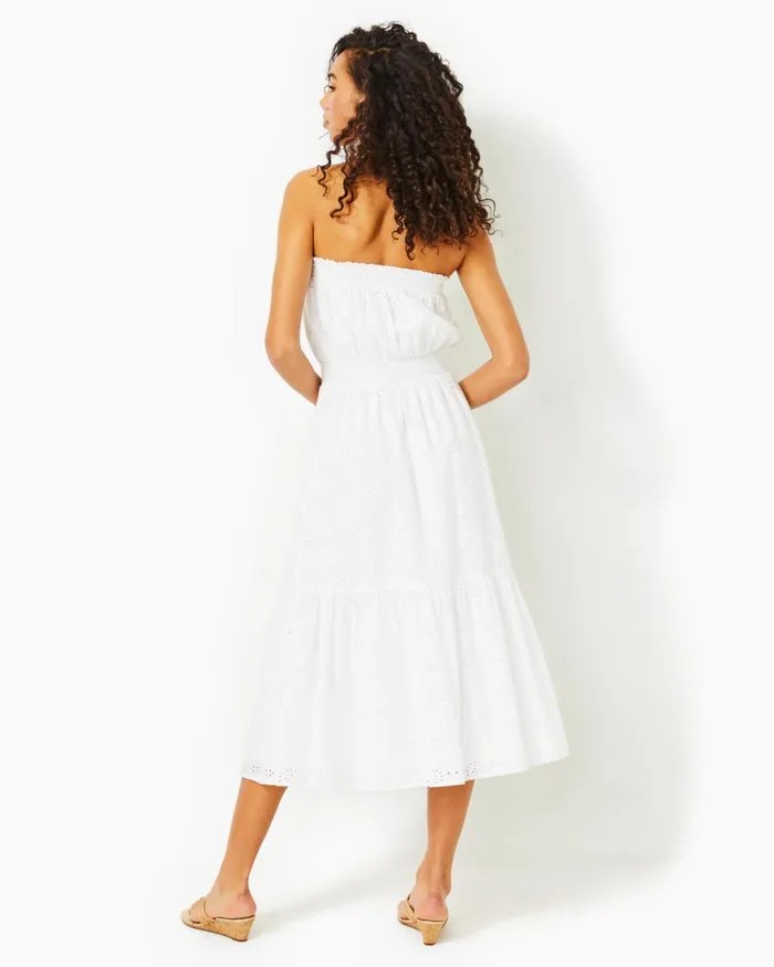 Dresses Women Lilly Pulitzer Geri OffTheShoulder Midi Dress Resort White Swirly Fern Scalloped Eyelet Dresses Women Lilly Pulitzer Geri OffTheShoulder Midi Dress Resort White Swirly Fern Scalloped Eyelet