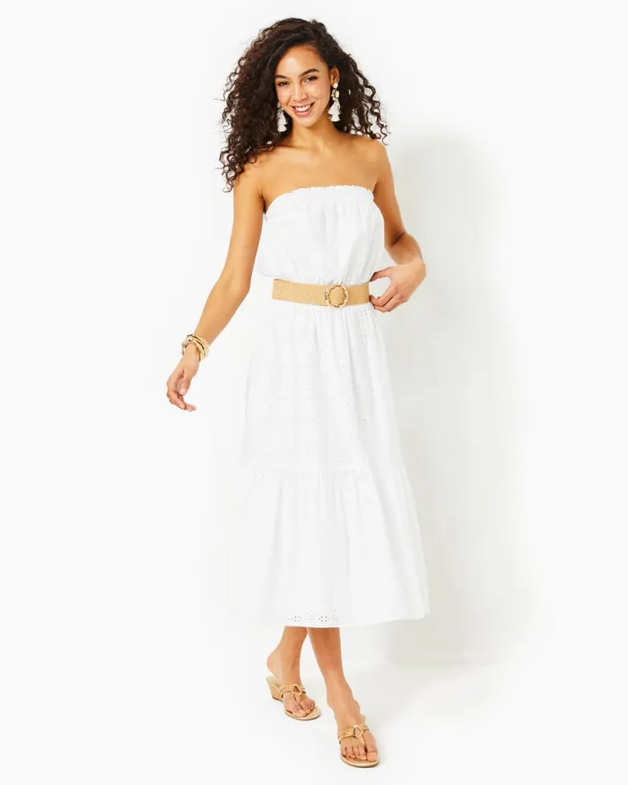 Dresses Women Lilly Pulitzer Geri OffTheShoulder Midi Dress Resort White Swirly Fern Scalloped Eyelet Dresses Women Lilly Pulitzer Geri OffTheShoulder Midi Dress Resort White Swirly Fern Scalloped Eyelet