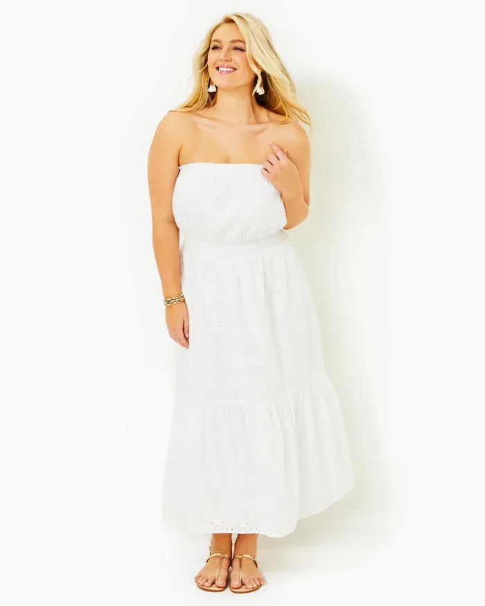 Dresses Women Lilly Pulitzer Geri OffTheShoulder Midi Dress Resort White Swirly Fern Scalloped Eyelet Dresses Women Lilly Pulitzer Geri OffTheShoulder Midi Dress Resort White Swirly Fern Scalloped Eyelet