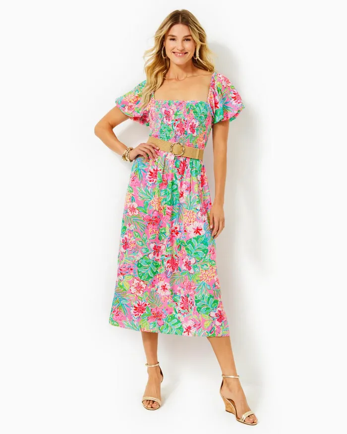 Dresses Women Lilly Pulitzer Geri OffTheShoulder Midi Dress Resort White Swirly Fern Scalloped Eyelet Dresses Women Lilly Pulitzer Geri OffTheShoulder Midi Dress Resort White Swirly Fern Scalloped Eyelet