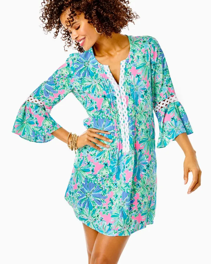 Dresses Women Lilly Pulitzer Hollie Tunic Dress Soleil Pink Good Hare Day Dresses Women Lilly Pulitzer Hollie Tunic Dress Soleil Pink Good Hare Day