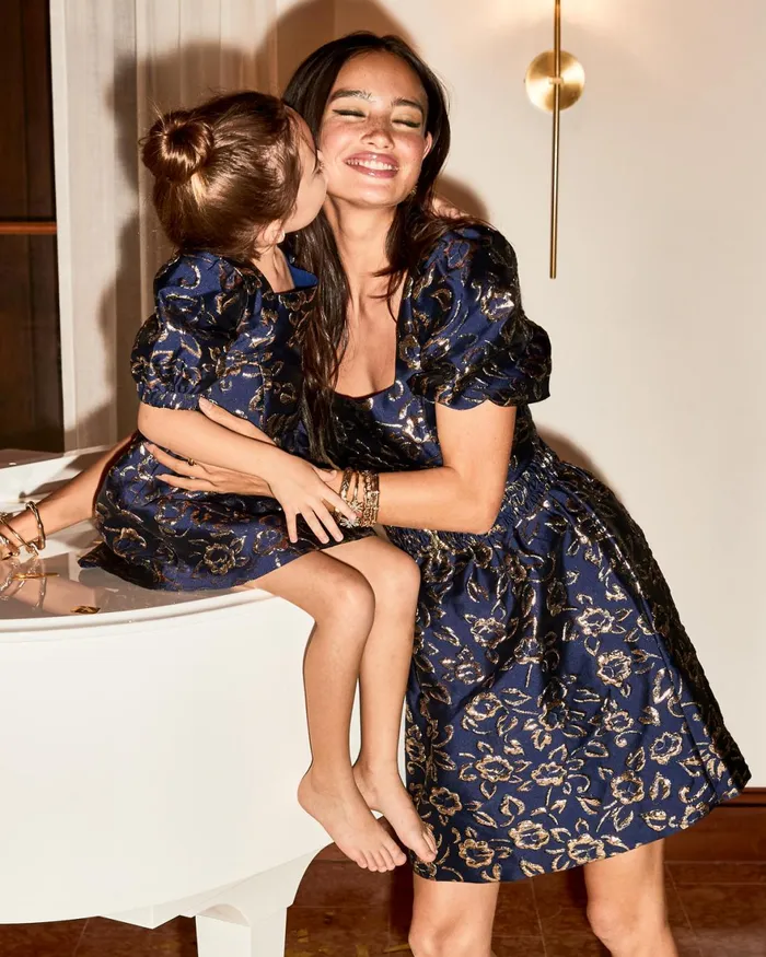 Dresses Women Lilly Pulitzer Kasslyn Dress Low Tide Navy Gold Puff Floral Brocade Dresses Women Lilly Pulitzer Kasslyn Dress Low Tide Navy Gold Puff Floral Brocade