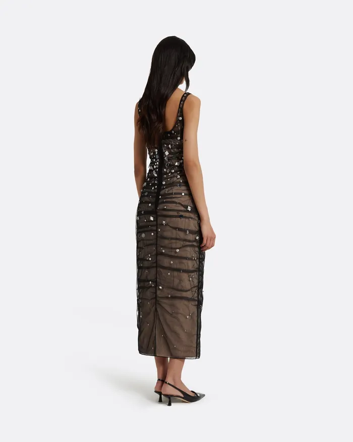 Dresses Women Safiyaa Ceren Black Midi Dress Black