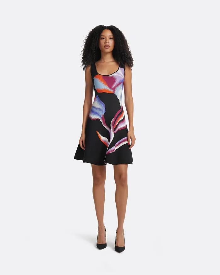 Dresses Women Safiyaa Yara Black Knit Short Dress Black