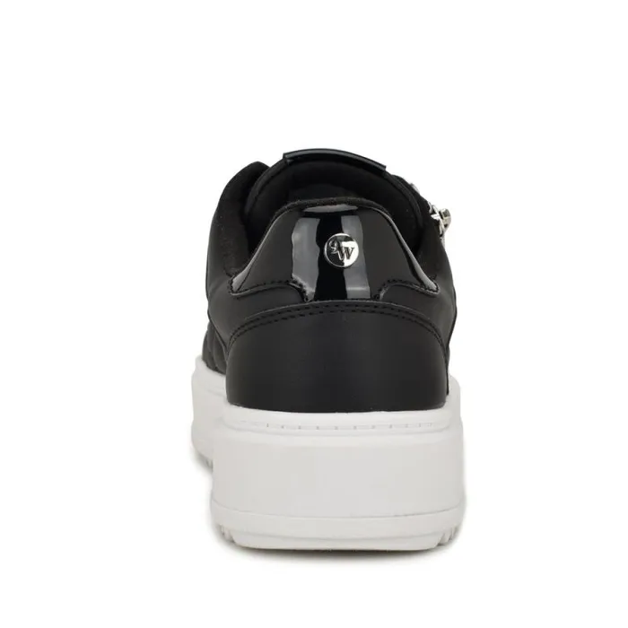 Dulah LaceUp Platform Sneakers Black Women Nine West Flats Dulah LaceUp Platform Sneakers Black Women Nine West Flats