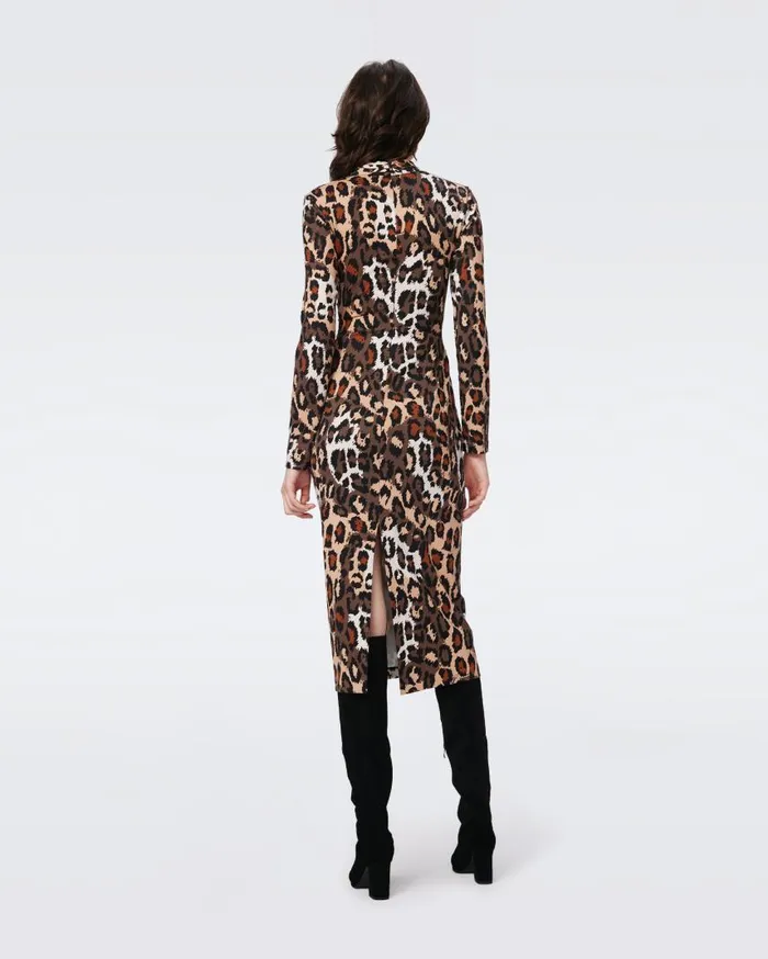 DVF Dresses Women Barlow Dress Tiny Jungle Cat