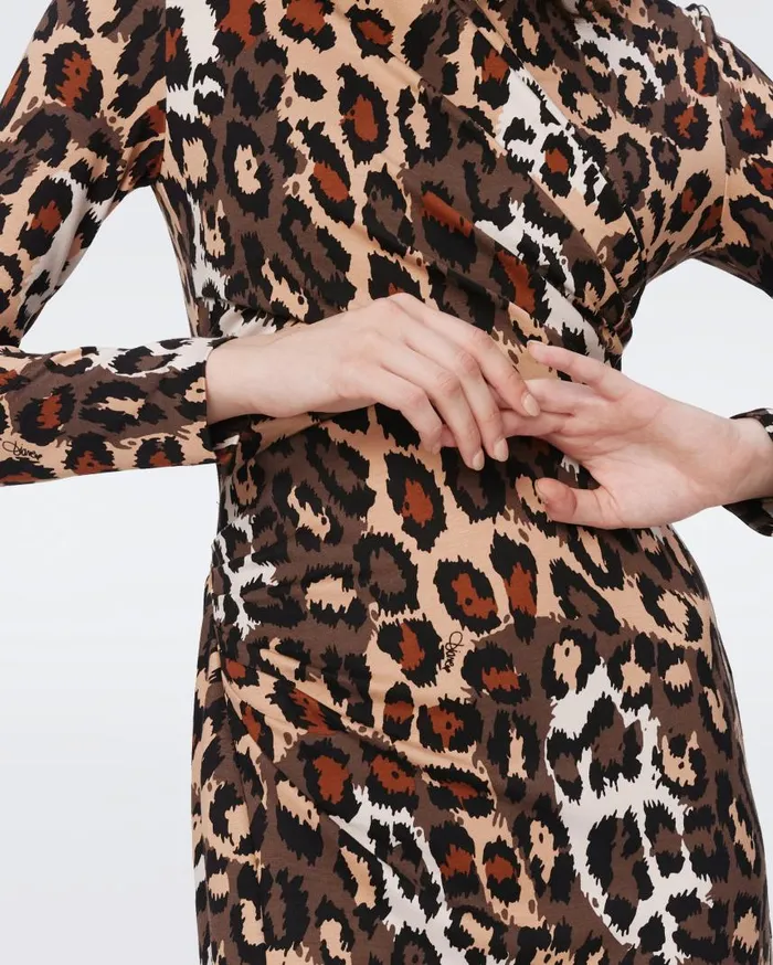 DVF Dresses Women Barlow Dress Tiny Jungle Cat