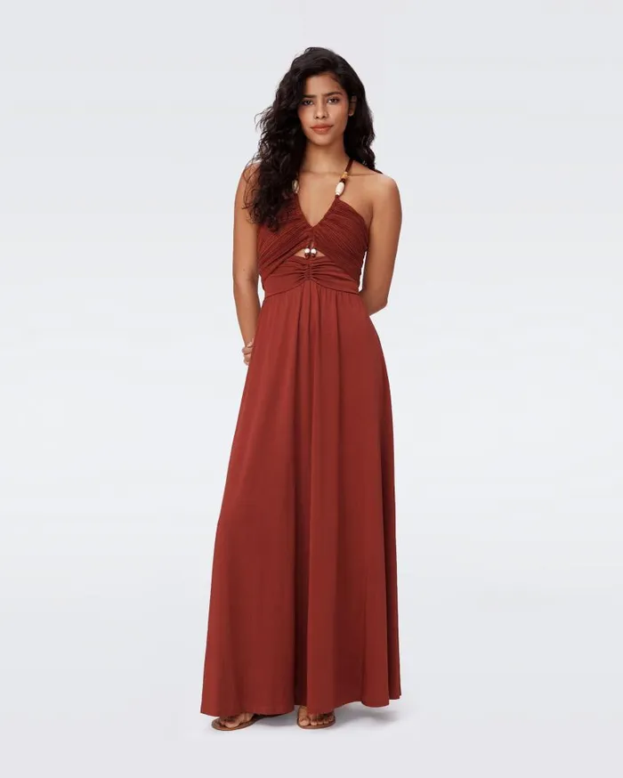 DVF Dresses Women Caty Dress Chestnut