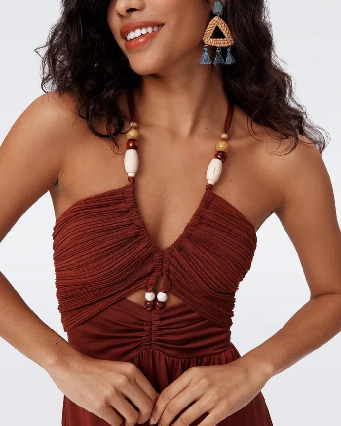 DVF Dresses Women Caty Dress Chestnut