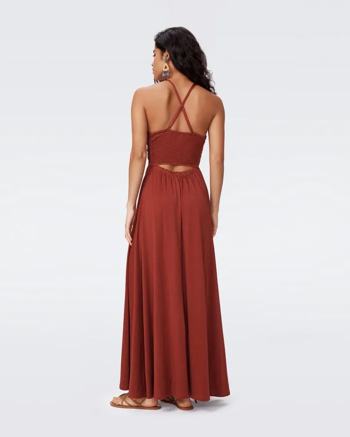 DVF Dresses Women Caty Dress Chestnut