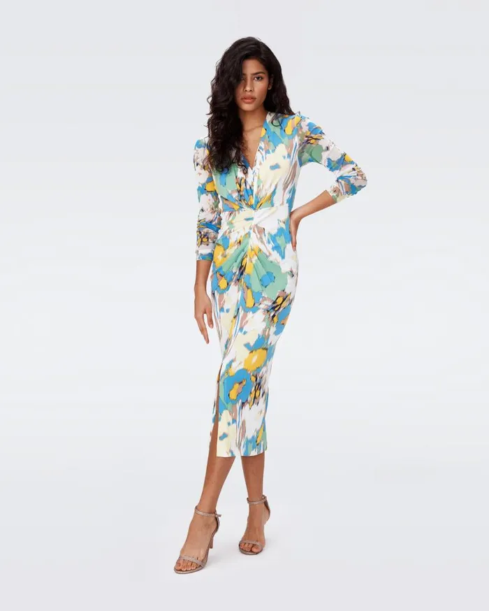 DVF Dresses Women Hades Dress Huge Day Dream Floral Blue