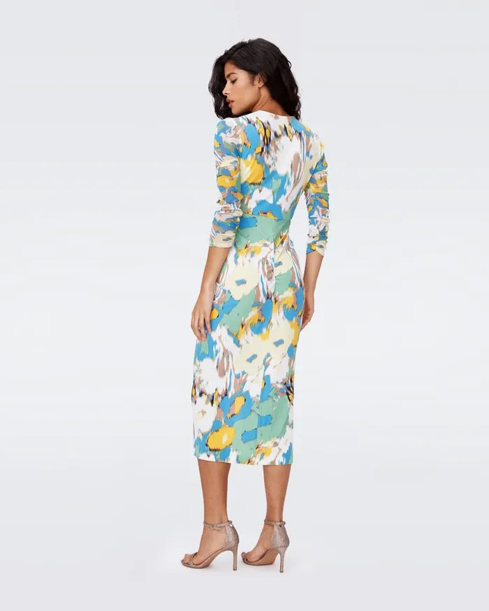 DVF Dresses Women Hades Dress Huge Day Dream Floral Blue