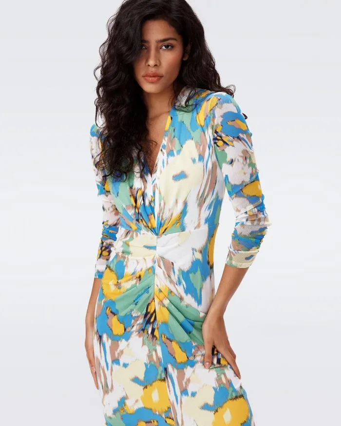 DVF Dresses Women Hades Dress Huge Day Dream Floral Blue