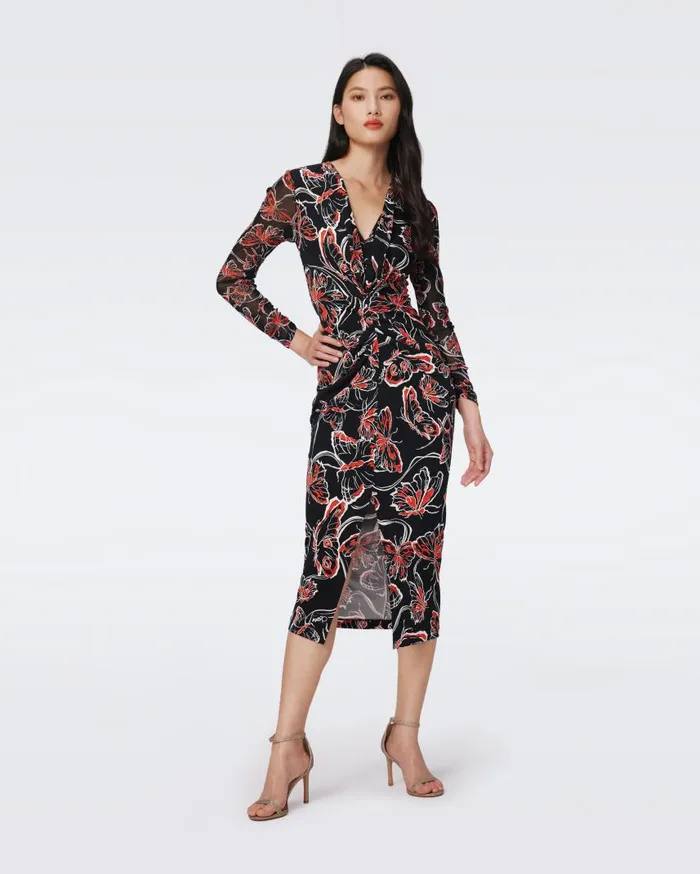 DVF Dresses Women Hades Dress Tiny Flutterfly