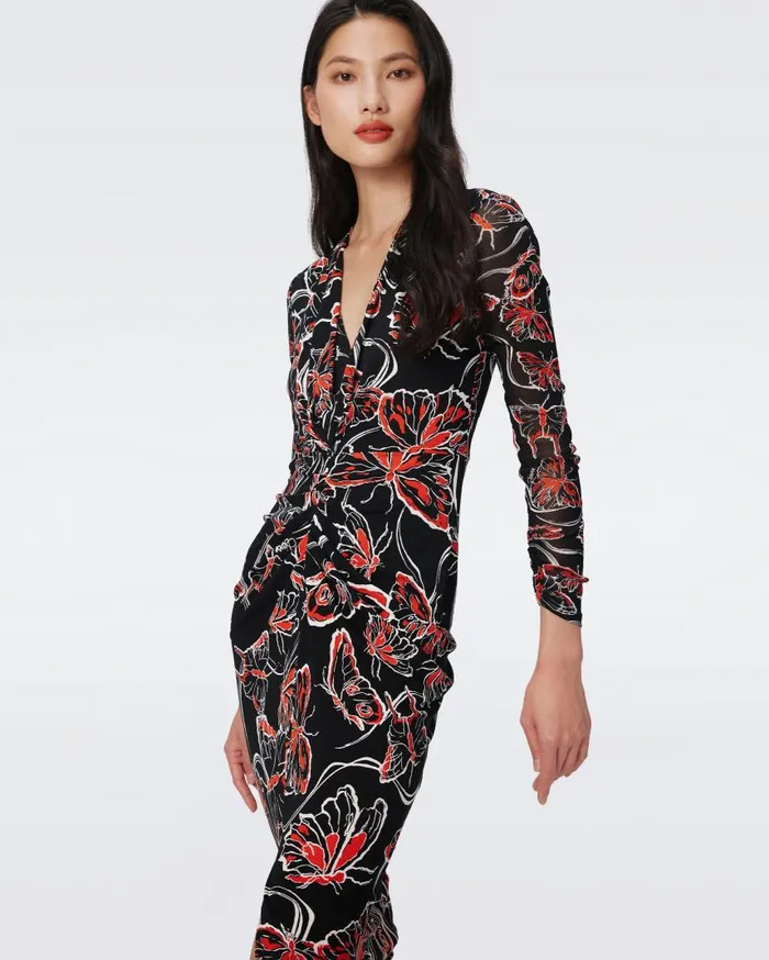 DVF Dresses Women Hades Dress Tiny Flutterfly