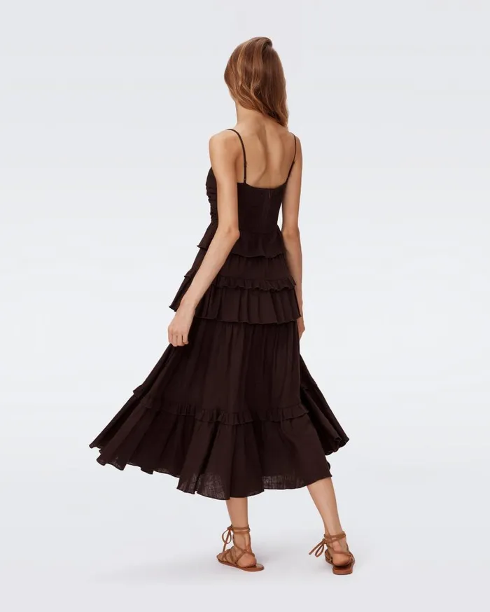 DVF Dresses Women Kali Dress Coco Brown