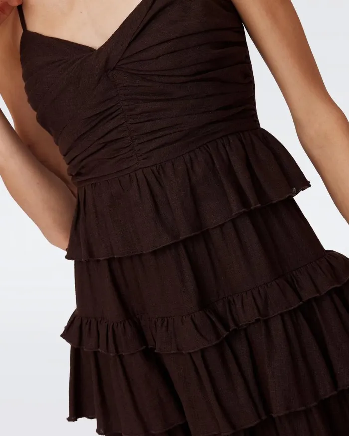 DVF Dresses Women Kali Dress Coco Brown