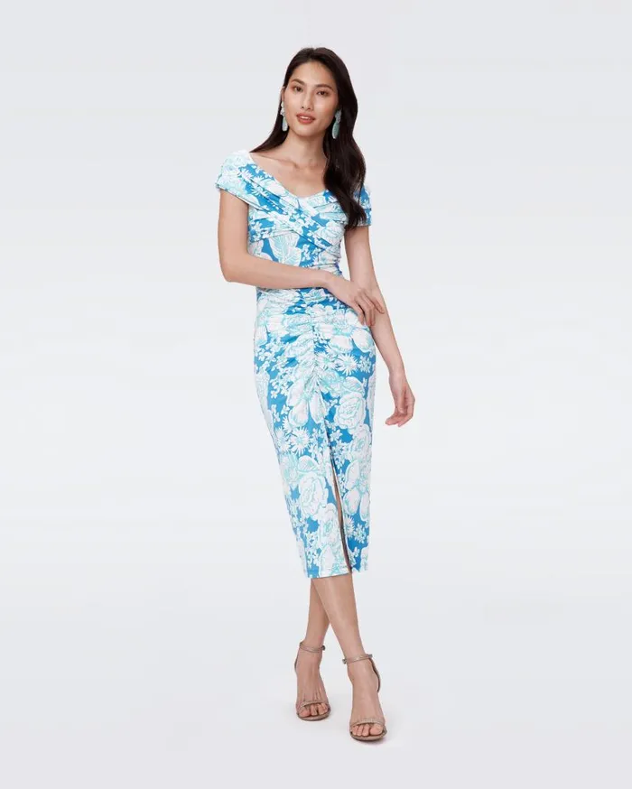DVF Dresses Women Stephen Dress June Bloom Blue