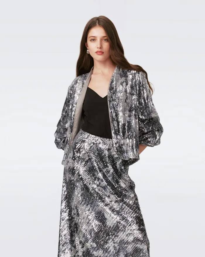 DVF Jackets and Coats Women Laredo Jacket Shadow Dancer Black