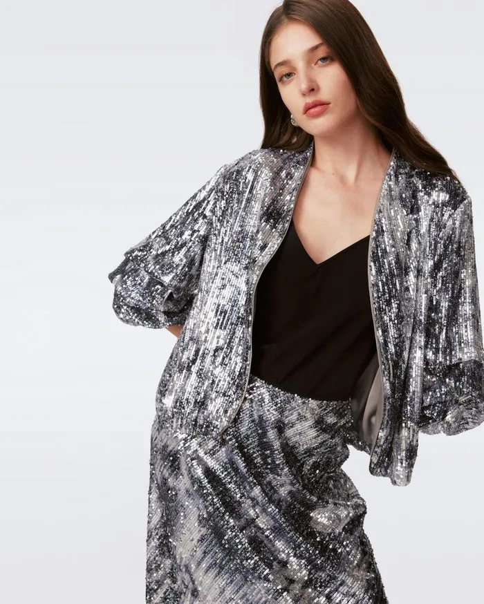DVF Jackets and Coats Women Laredo Jacket Shadow Dancer Black
