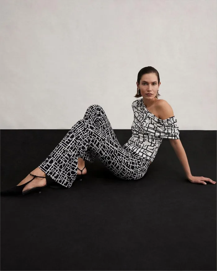 DVF Pants and Shorts Women Brooklyn Pants Logo Love Black