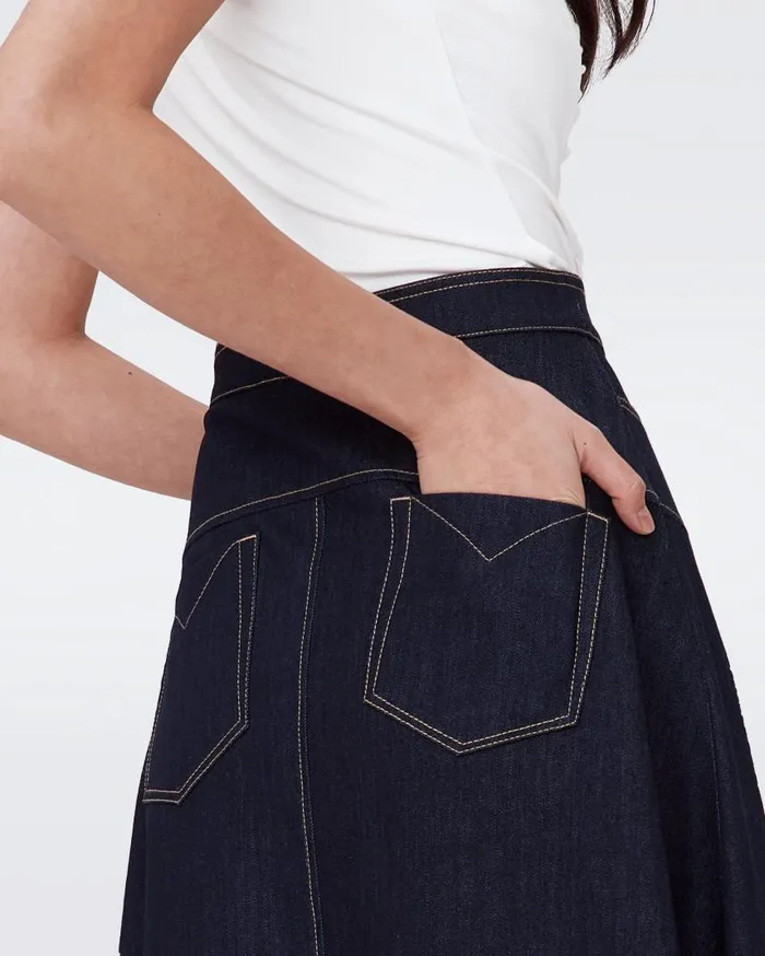 DVF Skirts Women Salome Denim Skirt Denim Blue