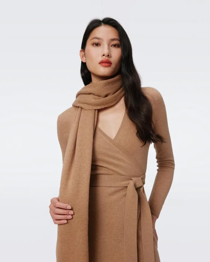DVF Sweaters and Knits Women Cleo WoolCashmere Scarf Camel