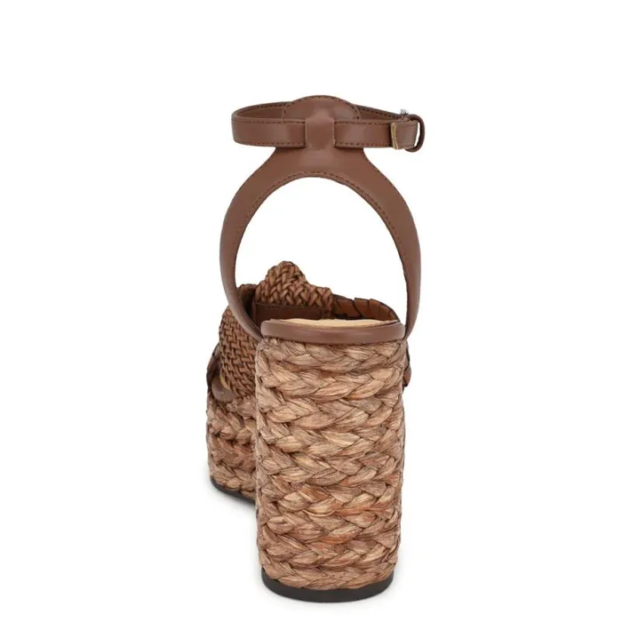 Eaden Woven Wedge Sandals Brown Women Nine West Sandals Eaden Woven Wedge Sandals Brown Women Nine West Sandals
