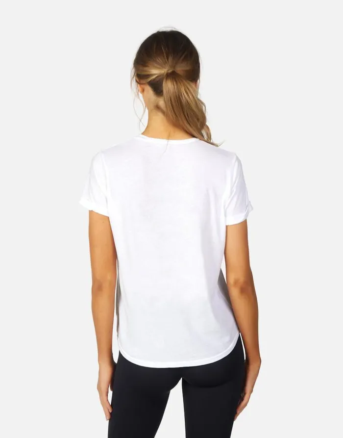 Edda Guns N039 Roses Cross White Women Lauren Moshi Short Sleeve