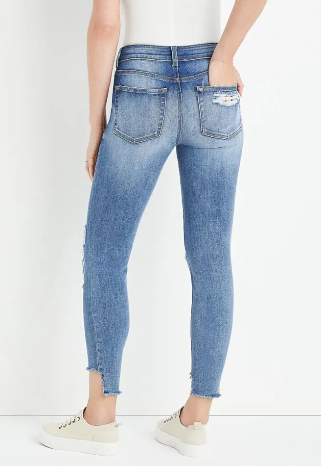 Edgely Super Skinny High Rise Frayed Jean Women Maurices Jeans
