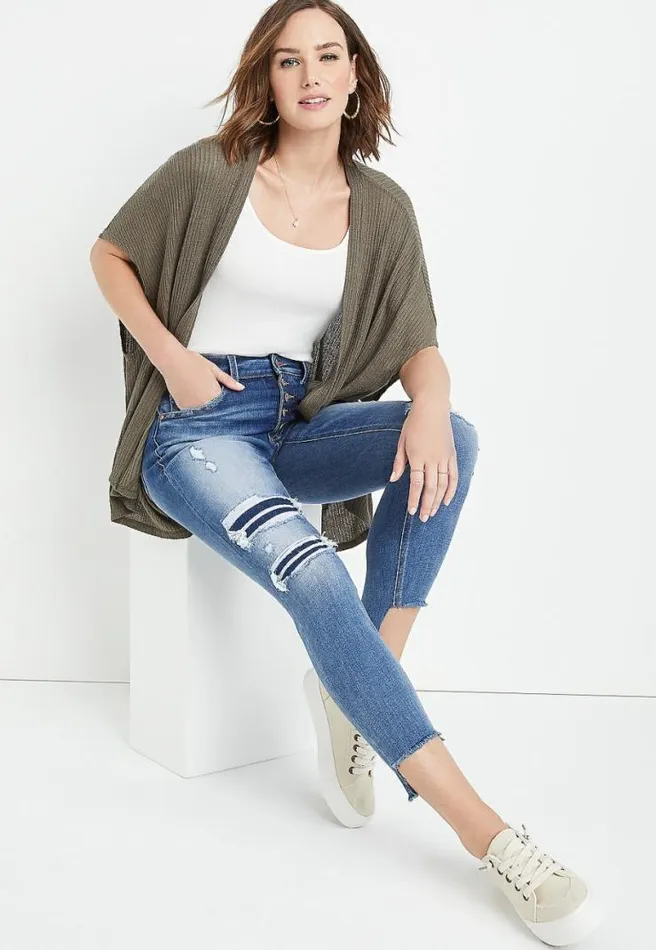 Edgely Super Skinny High Rise Frayed Jean Women Maurices Jeans