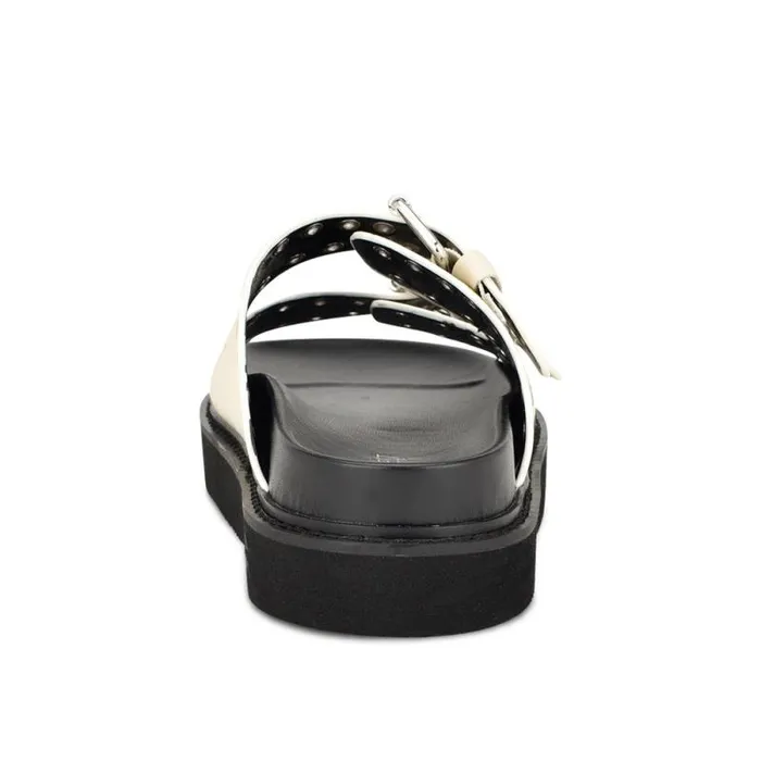 Eleny Buckle Slide Sandals Chic Cream Women Nine West Sandals Eleny Buckle Slide Sandals Chic Cream Women Nine West Sandals