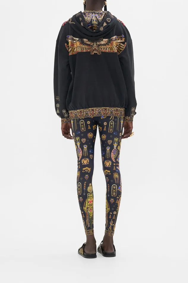 EMBROIDERED HOODIE WITH SIDE POCKETS CARTOUCHE KINGDOM Cartouche Kingdom Womens Camilla Knitwear EMBROIDERED HOODIE WITH SIDE POCKETS CARTOUCHE KINGDOM Cartouche Kingdom Womens Camilla Knitwear