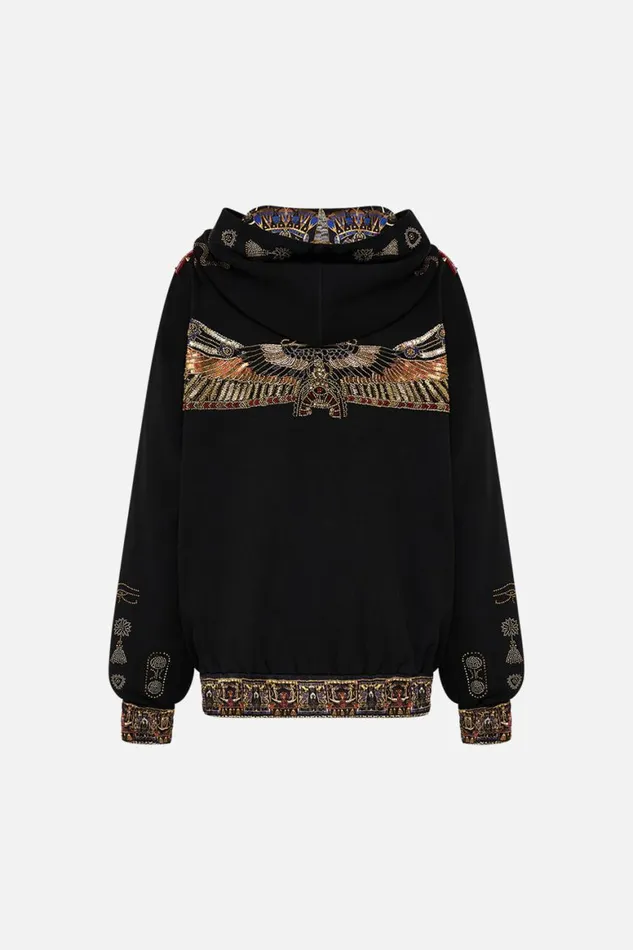 EMBROIDERED HOODIE WITH SIDE POCKETS CARTOUCHE KINGDOM Cartouche Kingdom Womens Camilla Knitwear