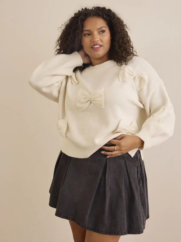 Emerie Bow Sweater Cream Women Altar039d State Sweaters Cardigans