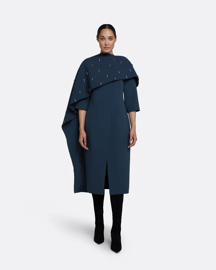 Essie Ink Blue Coat Ink Blue Women Jackets and Coats Safiyaa