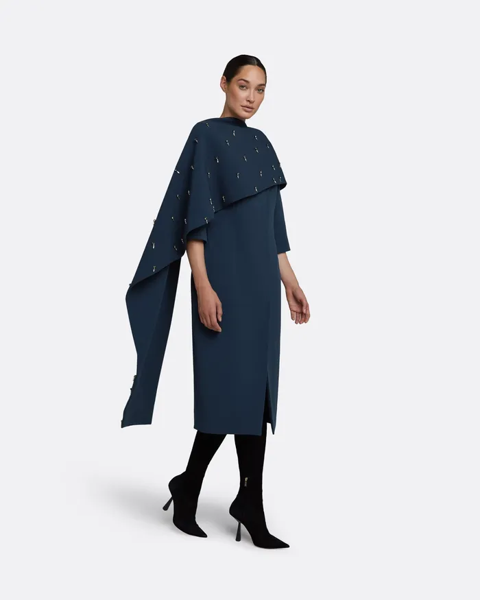Essie Ink Blue Coat Ink Blue Women Jackets and Coats Safiyaa