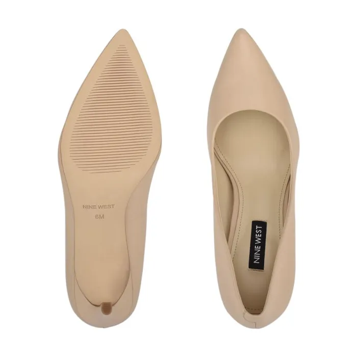 Ezra Pointy Toe Pumps Ivory Leather Women Nine West Heels Ezra Pointy Toe Pumps Ivory Leather Women Nine West Heels